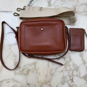 Madewell Tan Leather Crossbody with second strap & wallet - BLACK FRIDAY SALE